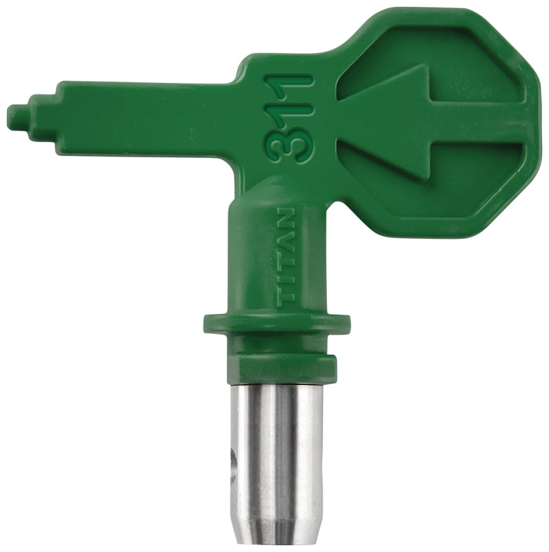 Titan 353-311 Paint Spray Tip, 6 to 8 in W Fan, Green, 0.011 in Tip, Carbide