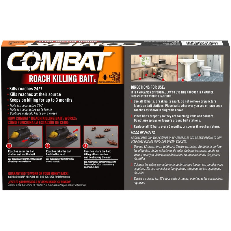 Combat Source Roach Bait Station 12 pk, Pack of 12