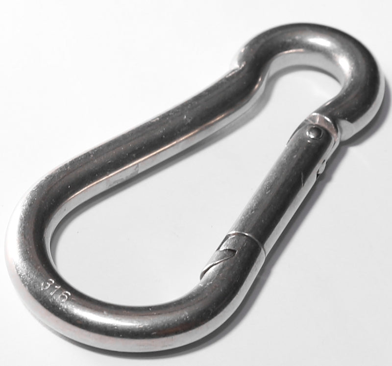Baron 2450-1/2SM Spring Hook, 700 lb Working Load, Stainless Steel, Zinc