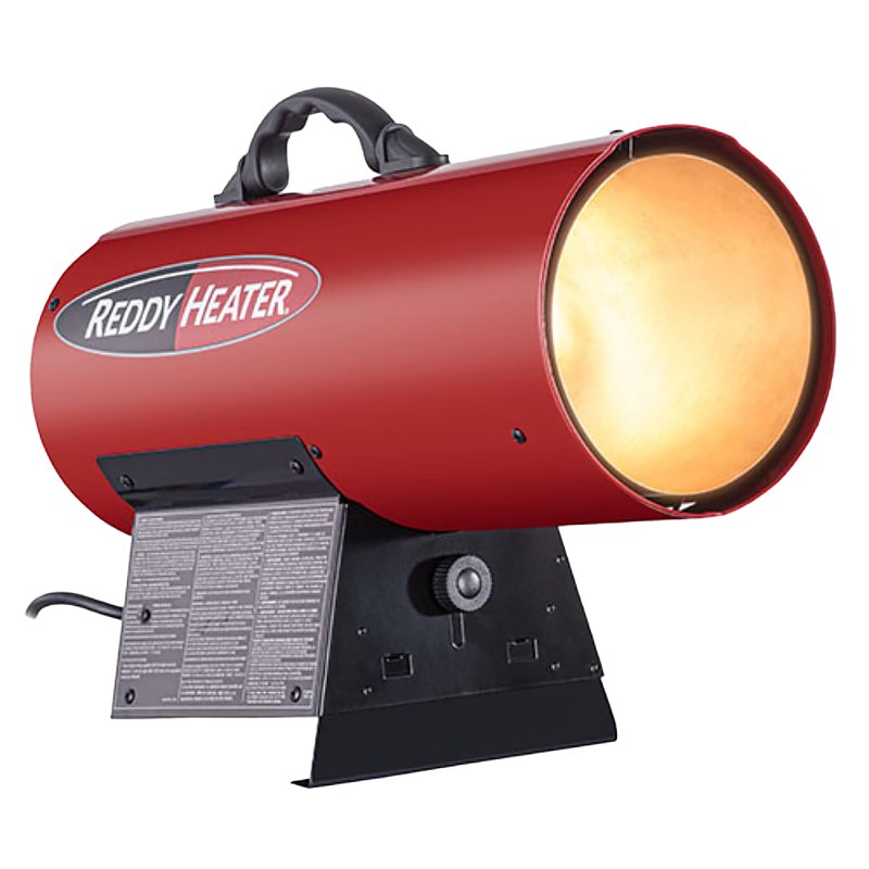 Reddy Heater Forced Air Heater, LP, Operates on 20 lb LP tank, 60,000 BTU, 1500 sq-ft Heating Area, 99% Efficency