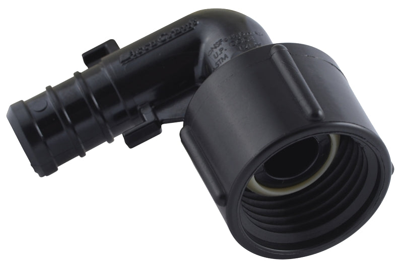 SharkBite UP532 Swivel Elbow Pipe Adapter, 1/2 in, Barb x FNPT, Polymer, 80 to 160 psi Pressure