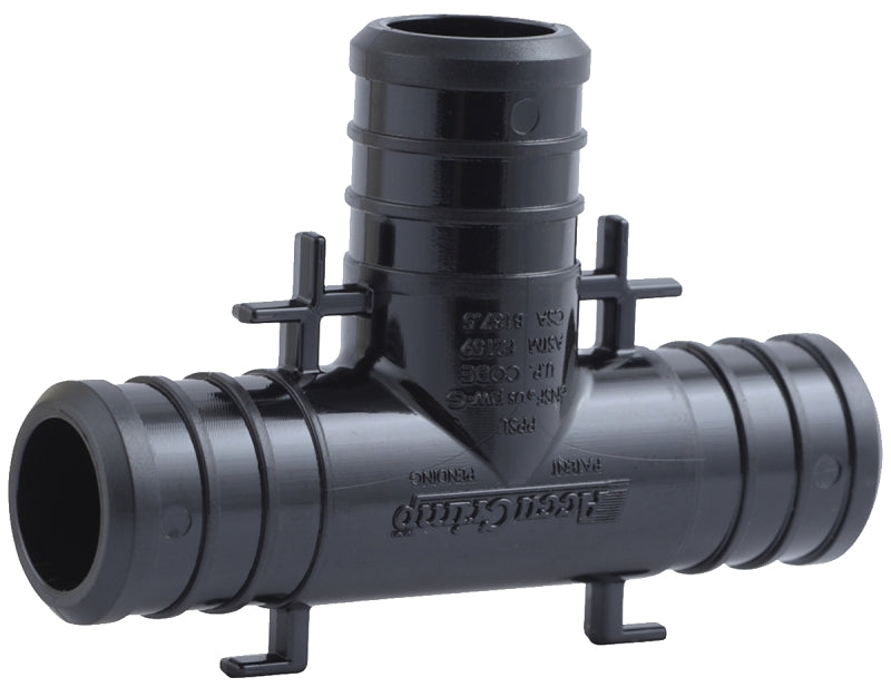 SharkBite UP370A Pipe Tee, 3/4 in, Barb x Crimp, Polymer, 160 psi Pressure
