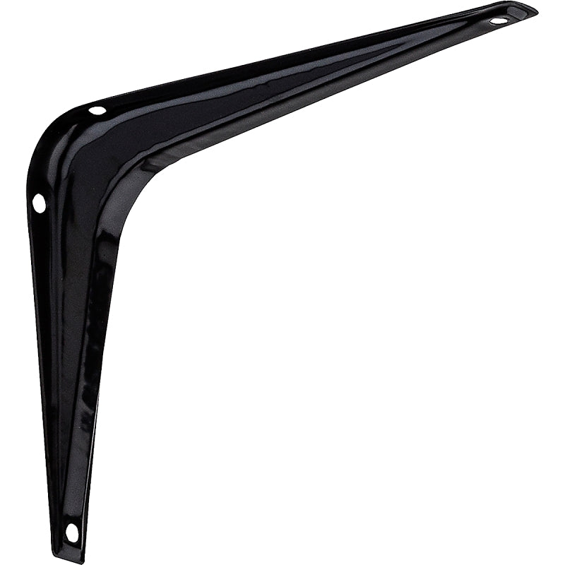 National Hardware 211BC Series N218-911 Shelf Bracket, 100 lb, 6 in L, Steel, Black, Pack of 20