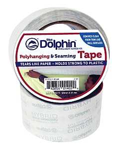 Blue Dolphin TP POLY SEAM 0236 Hanging and Seaming Tape, 90 ft L, 2.36 in W
