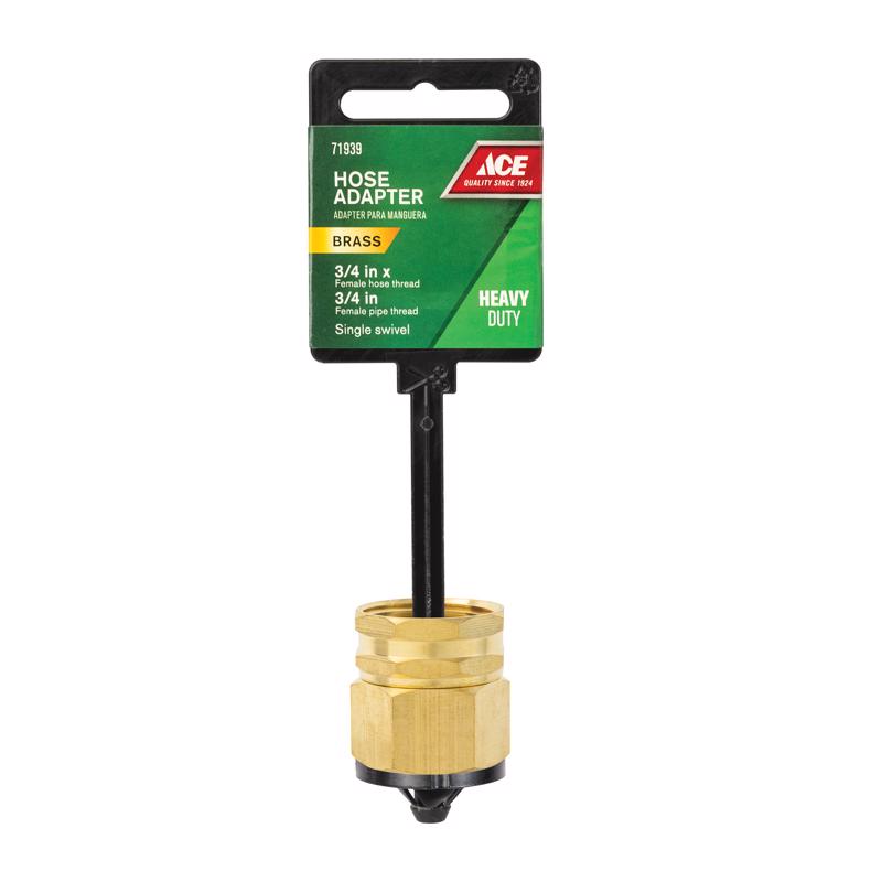 Ace 3/4 in. FHT x 3/4 in. FPT in. Brass Threaded Female Hose Adapter, Pack of 5