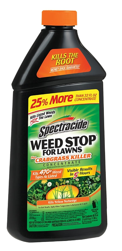 Spectracide HG-96624 Concentrated Weed Killer, Liquid, Brown, Spray Application, 40 oz Container