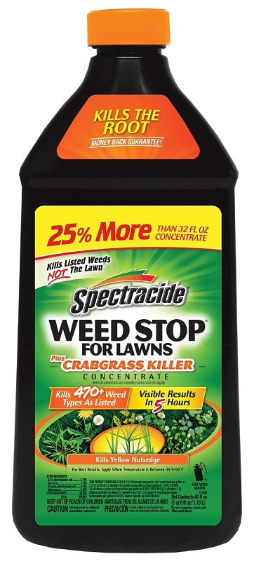 Spectracide HG-96624 Concentrated Weed Killer, Liquid, Brown, Spray Application, 40 oz Container