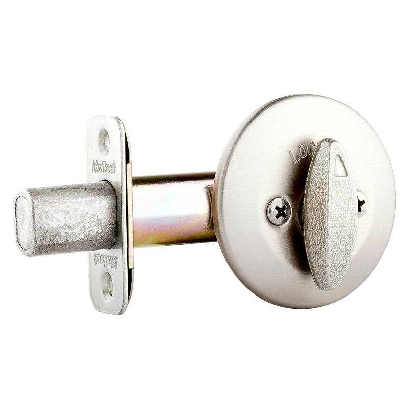 Kwikset 663 15 Deadbolt, 3 Grade, Satin Nickel, 2-3/8 in Backset, 1-3/4 to 1-3/8 in Thick Door