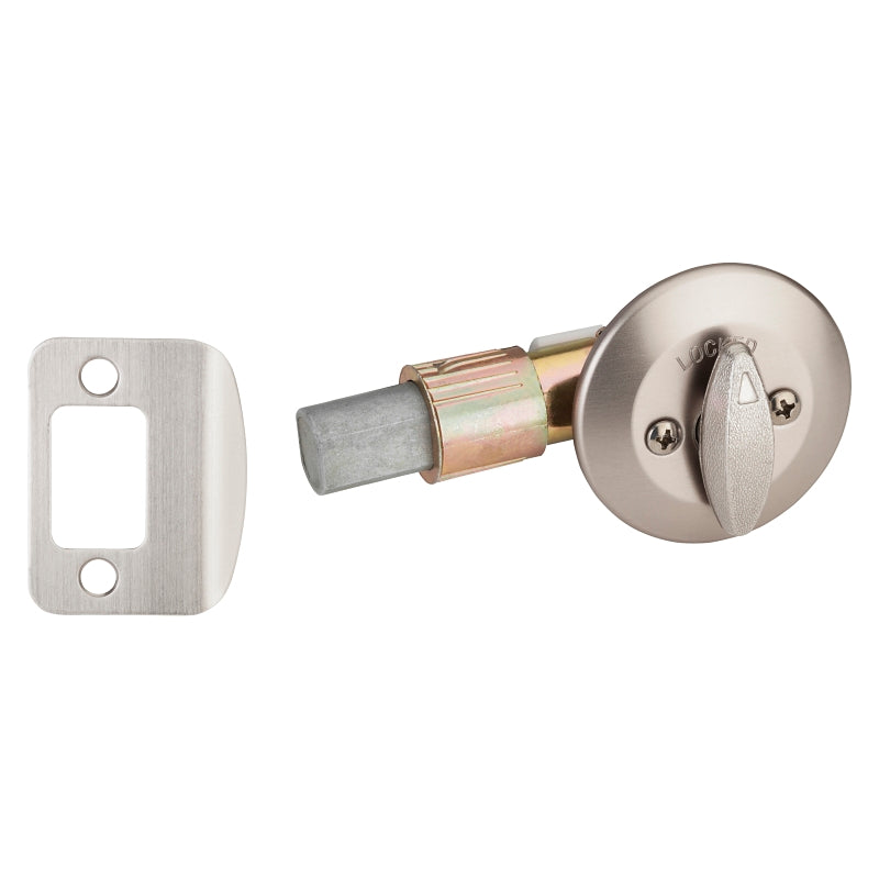 Kwikset 663 15 Deadbolt, 3 Grade, Satin Nickel, 2-3/8 in Backset, 1-3/4 to 1-3/8 in Thick Door