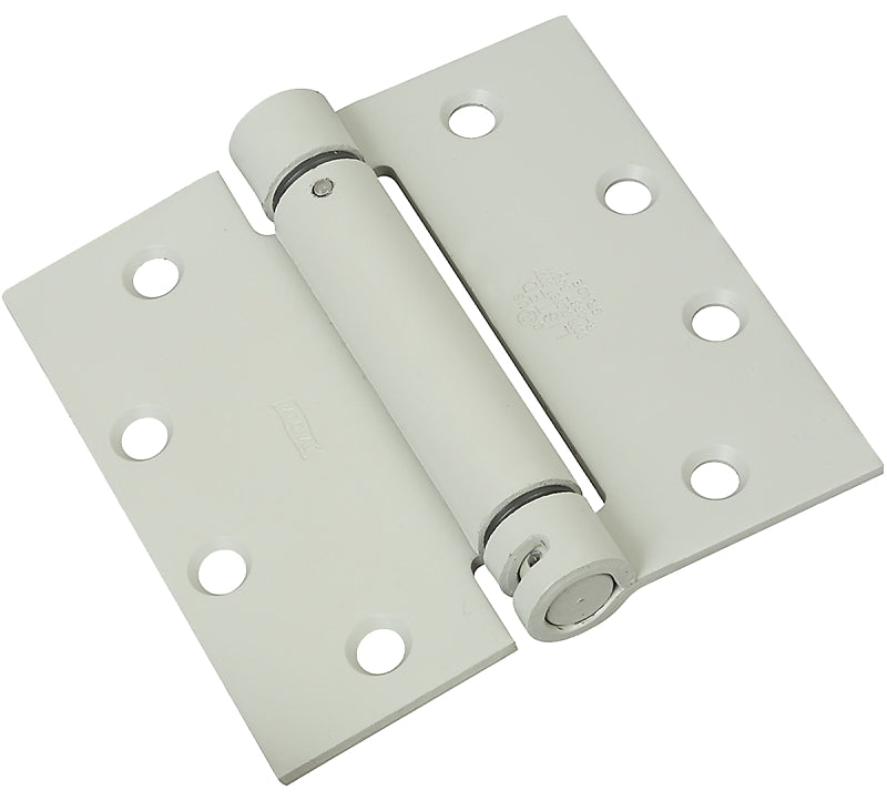 National Hardware N236-013 Spring Hinge, 4-1/2 in H Door Leaf, 4-1/2 in H Frame Leaf, Steel, Prime Coat, Screw Mounting