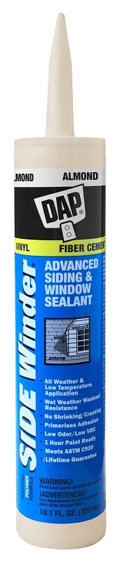 DAP 00813 Siding and Window Sealant, Bronze, 24 hr Curing, -35 to 140 deg F, 10.1 oz Cartridge