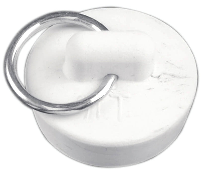 Danco 80224 Drain Stopper, Rubber, White, For: 1-1/8 in Drain, Universal Sink, Pack of 3