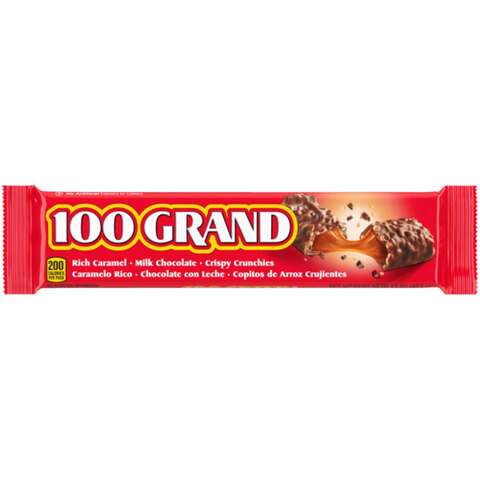 Nestle 100 Grand Caramel, Milk Chocolate Candy Bar 1.5 oz, Pack of 36