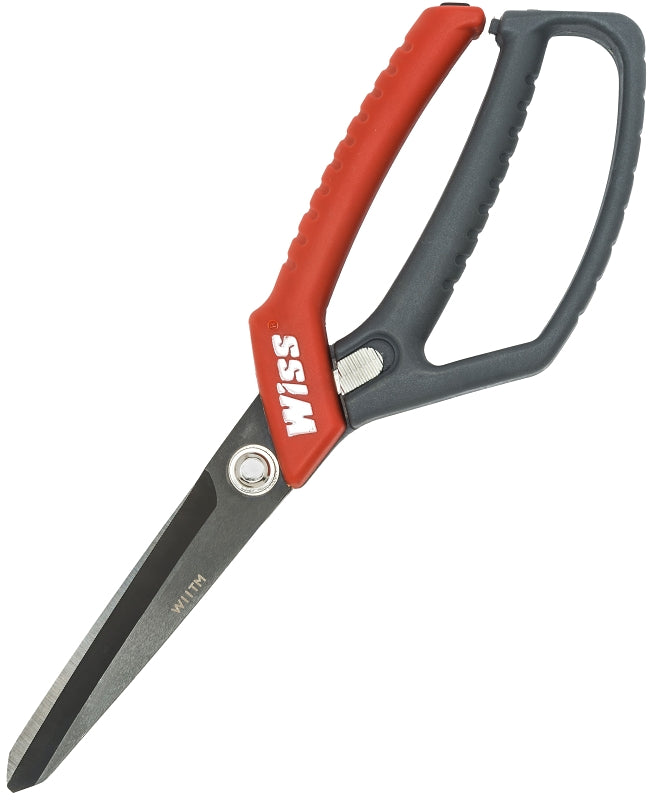 Wiss CW11TM Heavy-Duty Single Ring Tradesman Shear, 11 in OAL, 10-1/2 in L Cut, Stainless Steel Blade
