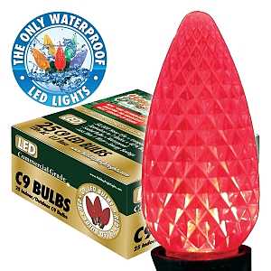 Holiday Bright Lights BU25-LEDFC9-TRD Light Bulb, 0.6 W, Intermediate (E17) Lamp Base, LED Lamp, Red Light
