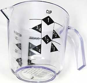 Chef Craft 20789 Measuring Cup, Metric Graduation, Clear