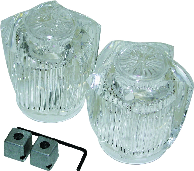Danco 80906 Decorator Faucet Knob Handle, Acrylic, For: Price Pfister, Central and Sayco Two Handle Long-Stem Faucets