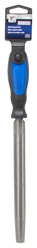 Vulcan JL-F003 File, Half-Round Profile, Half-Round Pattern, Double-Cut Cut, 3/4 in W Blade, Cushion Grip Handle
