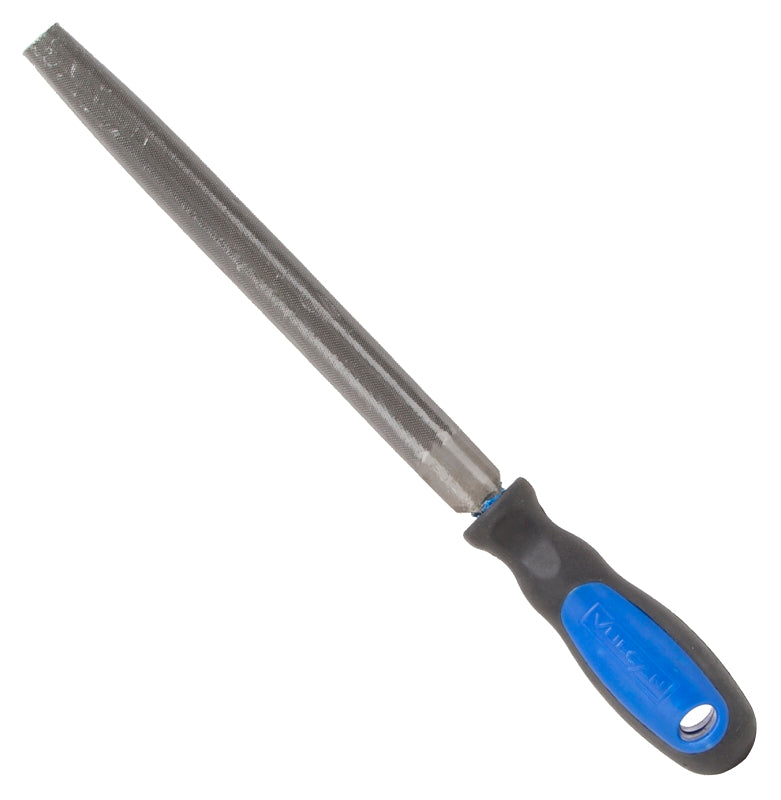 Vulcan JL-F003 File, Half-Round Profile, Half-Round Pattern, Double-Cut Cut, 3/4 in W Blade, Cushion Grip Handle