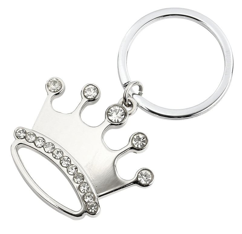 Hy-Ko KH437 Key Chain, Jewel Crown, 4-1/2 in L x 2 in W x 0.188 in D Dimensions, Split Ring, 1-1/8 in Ring, Pack of 5