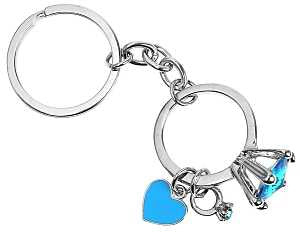 Hy-Ko KH707 Key Chain, Bling Ring, 4 in H x 1.8 in W x 0.2 in D Dimensions, Pack of 5