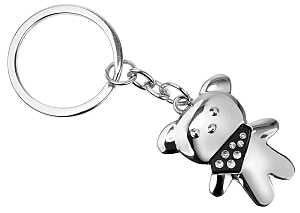 Hy-Ko KH712 Key Chain, Teddy Bear, Split Ring, Pack of 5