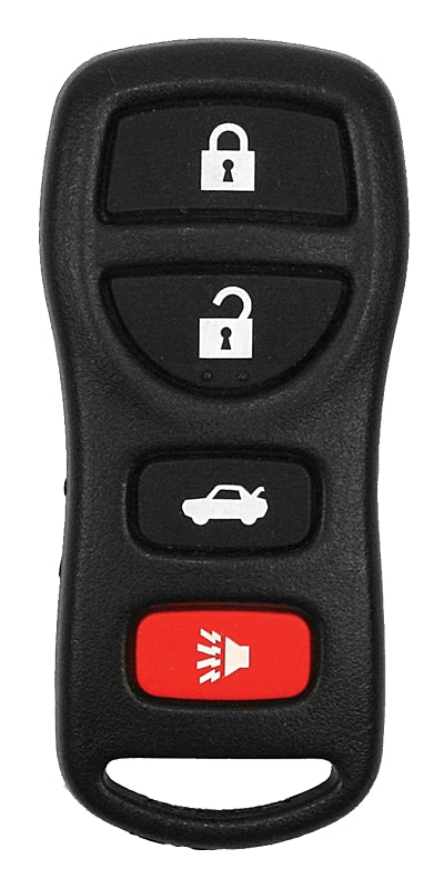 Hy-Ko 19NIS901F Key Fob Remote, 4 -Button, Plastic, Black