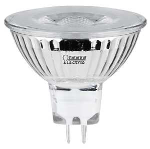 Feit Electric BPFMW/930CA LED Bulb, Track/Recessed, 300 Lumens, 4 W, MR16 Lamp, 35 W Equivalent, GU5.3 Lamp Base, Clear
