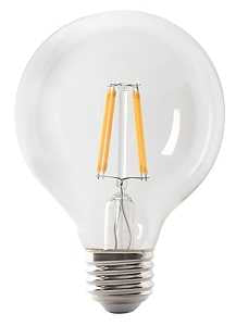 Feit Electric BPG2560/927CA/FIL Filament LED Bulb, Globe, G25 Lamp, 60 W Equivalent, E26 Medium Lamp Base, Dimmable