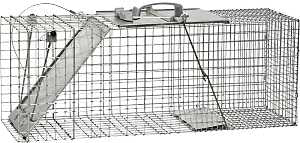Havahart 1085 Animal Trap, 32 in L, 10 in W, 12 in H, Spring-Loaded Door