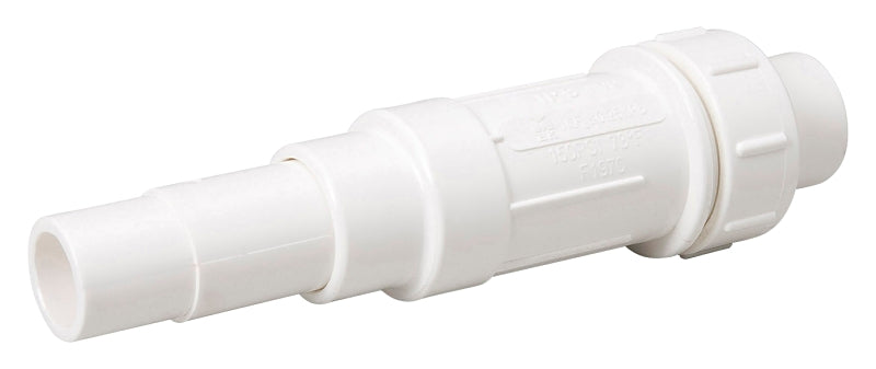 B & K 160-503HC Pipe Repair Coupling, 1/2 in, MIP, PVC, White, SCH 40 Schedule, 160 psi Pressure