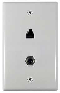Amerelle VW6ERG6W Wallplate, White, Pack of 4
