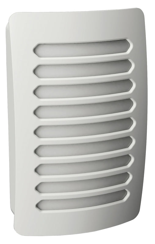 AmerTac Louver Decoplug NL-DPLV-W Night Light, 2.75 in W x 1.35 in D x 4.5 in H Dimensions, White Fixture, 120 V, 0.9 W