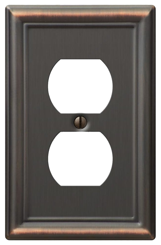 Amerelle Chelsea Series 149DDB Wallplate, 4.9 in L, 3.1 in W, 1-Gang, Steel, Aged Bronze, Wall Mounting, Pack of 4