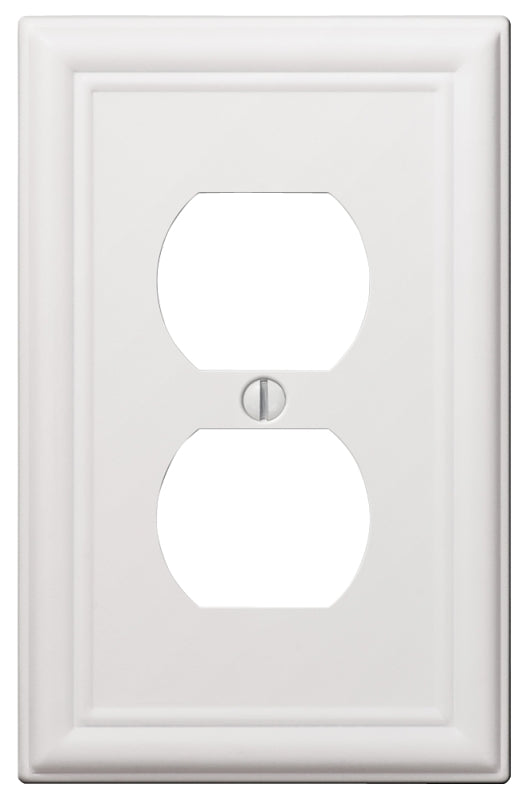 Amerelle Chelsea Series 149DW Wallplate, 4.9 in L, 3.1 in W, 1-Gang, Steel, White, Wall Mounting, Pack of 4