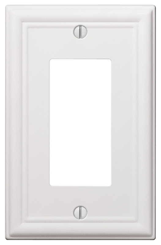Amerelle Chelsea Series 149RW Wallplate, 4.9 in L, 3.1 in W, 1-Gang, Steel, White, Pack of 4