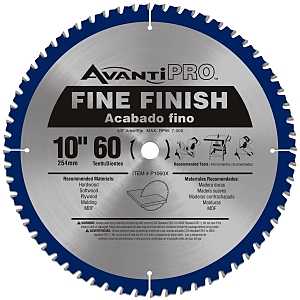 Avanti Pro P1060X Circular Saw Blade, 10 in Dia, 5/8 in Arbor, Carbide Cutting Edge, 60-Teeth