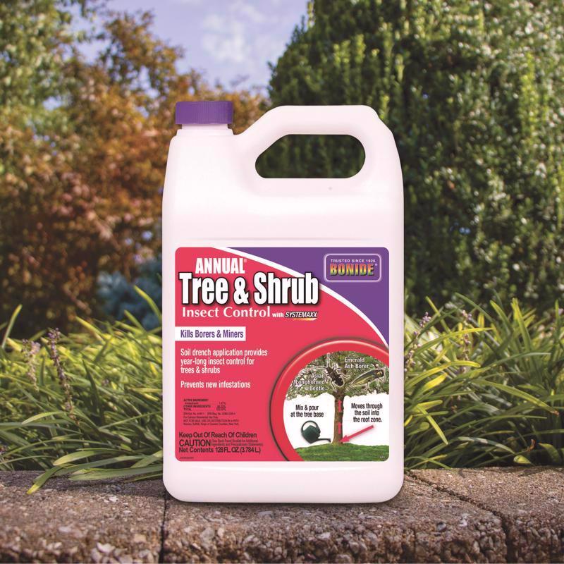 Bonide Annual 611 Tree and Shrub Spray, Liquid, Spray Application, 1 gal