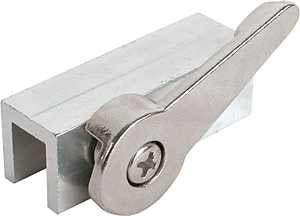Defender Security U 9824 Sliding Window Lock, 1-3/4 in L x 11/32 in W x 5/8 in D Dimensions, Aluminum