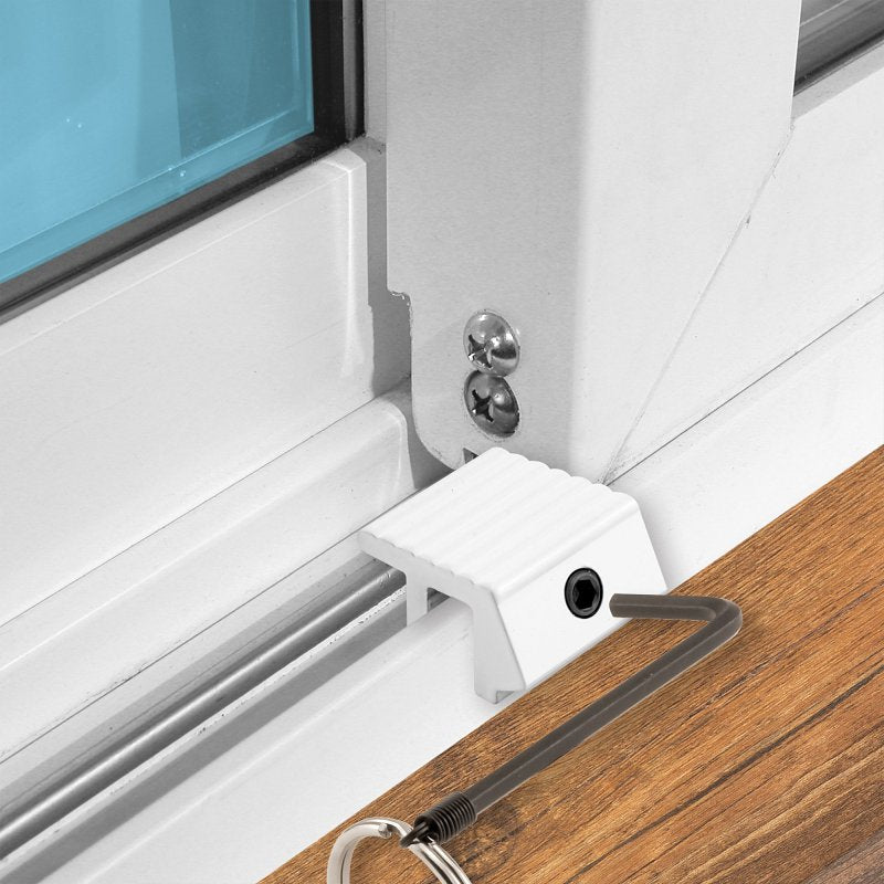 Defender Security U 9812 Sliding Window Lock, 1 in W Dimensions, Aluminum, Painted