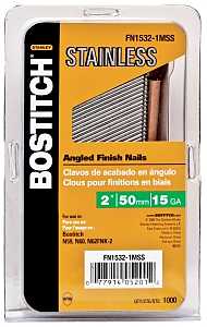 Bostitch FN1532-1MSS Finish Nail, 2 in L, 15 ga Gauge, Stainless Steel