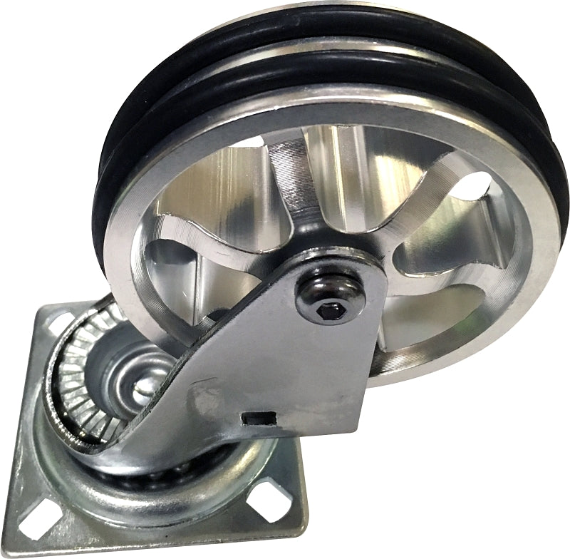 Shepherd Hardware 6294 Swivel Caster, 3 in Dia Wheel, Aluminum/Polyurethane Wheel, 100 lb