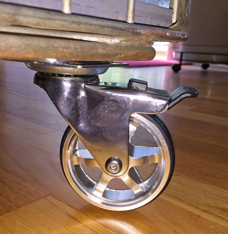 Shepherd Hardware 6294 Swivel Caster, 3 in Dia Wheel, Aluminum/Polyurethane Wheel, 100 lb