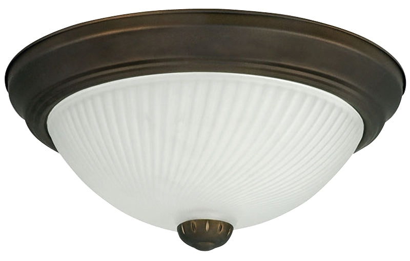 Canarm IFM21113 Ceiling Light Fixture, Oil-Rubbed Bronze Fixture, Frosted Swirl Shade, 2-Lamp, 40 W Lamp