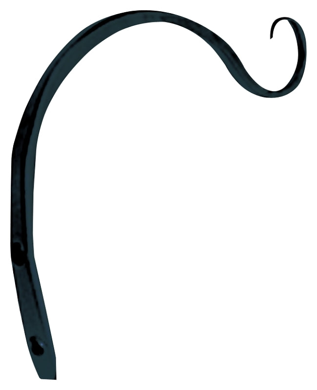 Landscapers Select GF-3022 Hanging Plant Hook, 5-3/4 in L, Black, Powder-Coated, Wall