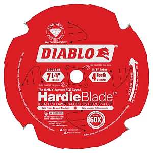 Diablo D0704DH Circular Saw Blade, 7-1/4 in Dia, 4-Teeth, 5/8 in Arbor, Polycrystalline Cutting Edge