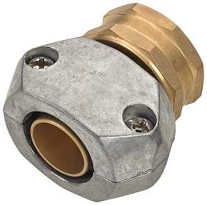 Landscapers Select GC533 Hose Coupling, 5/8 to 3/4 in, Female, Brass, Brass/Silver