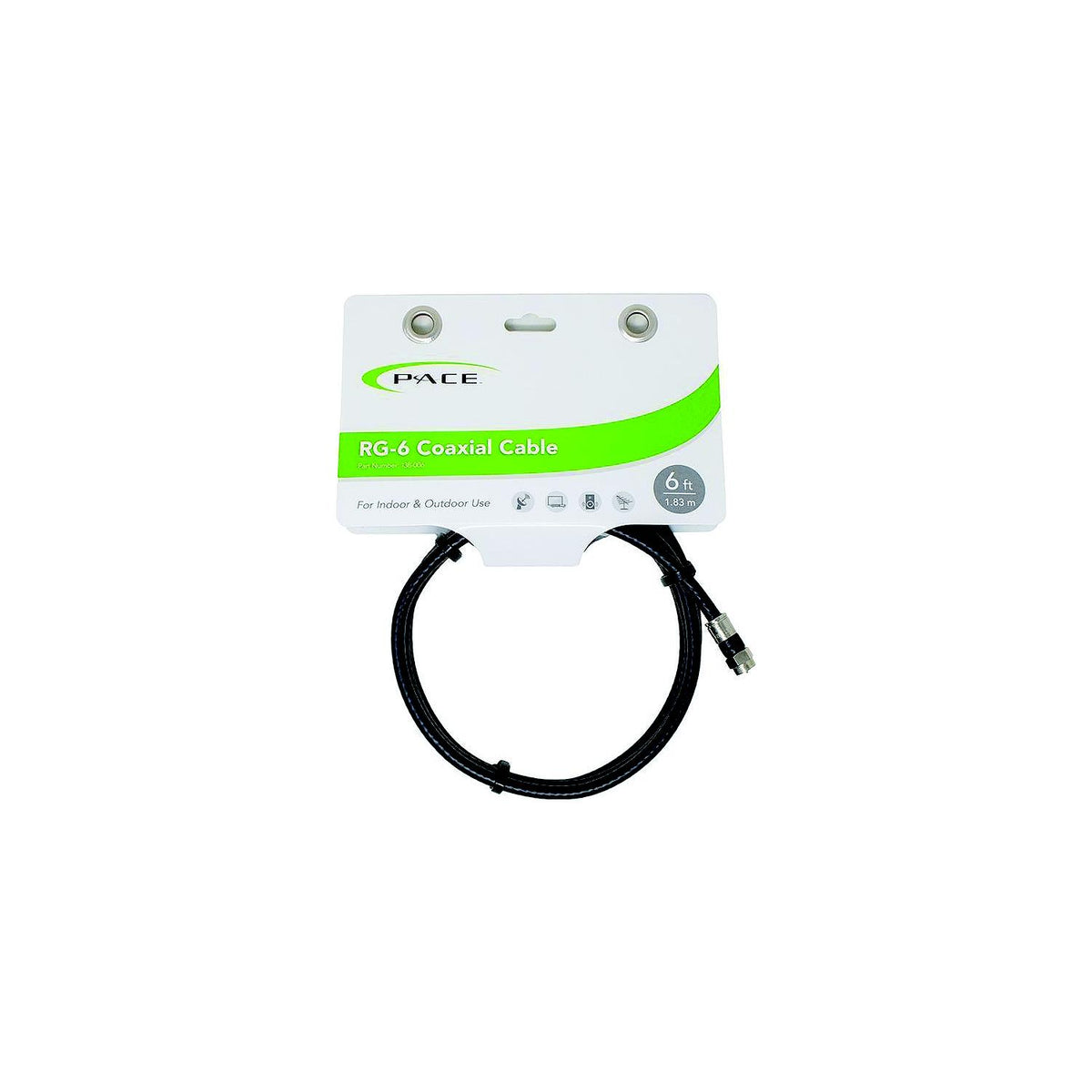 Pace 138006 RG-6 Coaxial Cable, 6'