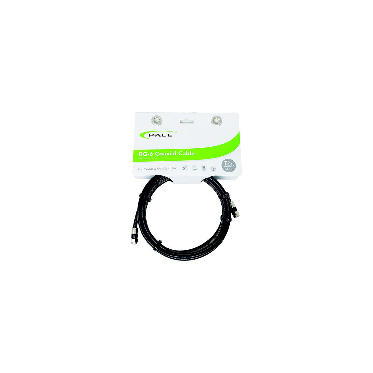 Pace 138012 RG-6 Coaxial Cable, 12'