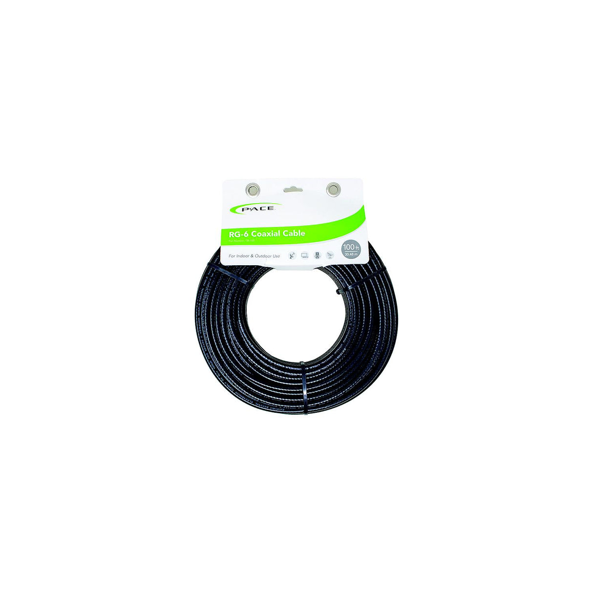 Pace 138100 RG-6 Coaxial Cable, 100'